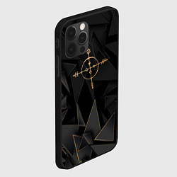 Чехол для iPhone 12 Pro Megadeth golden poly, цвет: 3D-черный — фото 2