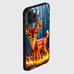 Чехол для iPhone 12 Pro Олененок в огне, цвет: 3D-черный — фото 2