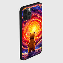 Чехол для iPhone 12 Pro Медвежонок смотрит в космос, цвет: 3D-черный — фото 2