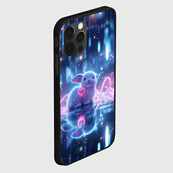 Чехол для iPhone 12 Pro Белый зайчик с сердцем, цвет: 3D-черный — фото 2