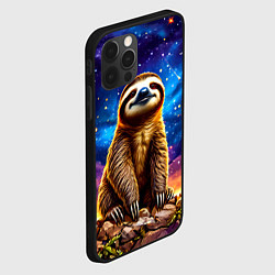 Чехол для iPhone 12 Pro Ленивец и звездное небо, цвет: 3D-черный — фото 2