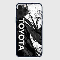 Чехол для iPhone 12 Pro Toyota - белый разрыв, цвет: 3D-черный