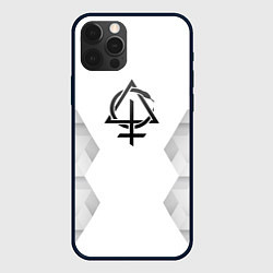 Чехол для iPhone 12 Pro Behemoth white poly, цвет: 3D-черный