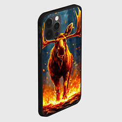 Чехол для iPhone 12 Pro Лось в огне, цвет: 3D-черный — фото 2