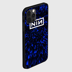 Чехол для iPhone 12 Pro Nine Inch Nails blue energy, цвет: 3D-черный — фото 2