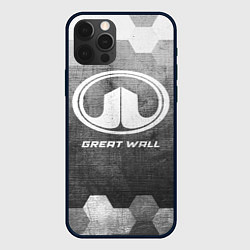 Чехол для iPhone 12 Pro Great Wall - grey gradient, цвет: 3D-черный