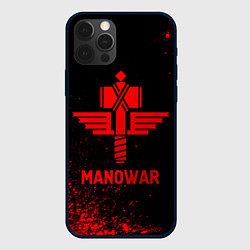 Чехол для iPhone 12 Pro Manowar - red gradient, цвет: 3D-черный