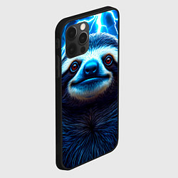 Чехол для iPhone 12 Pro Ленивец в разрядах молний, цвет: 3D-черный — фото 2