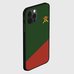 Чехол для iPhone 12 Pro Мотострелковые войска: герб со щитом, цвет: 3D-черный — фото 2