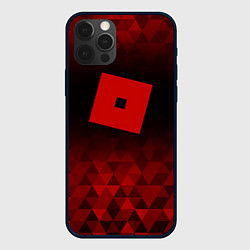 Чехол для iPhone 12 Pro Roblox red poly, цвет: 3D-черный