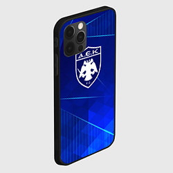 Чехол для iPhone 12 Pro AEK Athens blue poly, цвет: 3D-черный — фото 2