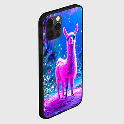 Чехол для iPhone 12 Pro Лама в розовом, цвет: 3D-черный — фото 2
