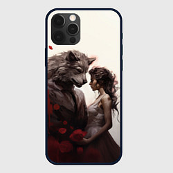 Чехол для iPhone 12 Pro Оборотень и девушка, цвет: 3D-черный