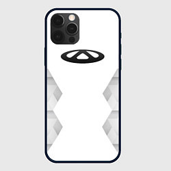 Чехол для iPhone 12 Pro Chery white poly, цвет: 3D-черный