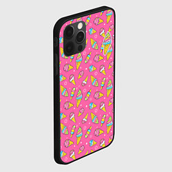 Чехол для iPhone 12 Pro Я люблю мороженку, цвет: 3D-черный — фото 2