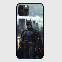Чехол для iPhone 12 Pro Бэтмен в искрах, цвет: 3D-черный