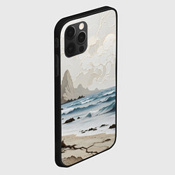 Чехол для iPhone 12 Pro Нежный морской пейзаж, цвет: 3D-черный — фото 2