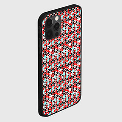 Чехол для iPhone 12 Pro Киберпанк шестиугольники красные, цвет: 3D-черный — фото 2