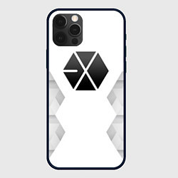 Чехол для iPhone 12 Pro Exo white poly, цвет: 3D-черный