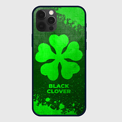 Чехол для iPhone 12 Pro Black Clover - green gradient, цвет: 3D-черный
