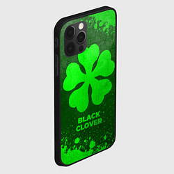 Чехол для iPhone 12 Pro Black Clover - green gradient, цвет: 3D-черный — фото 2