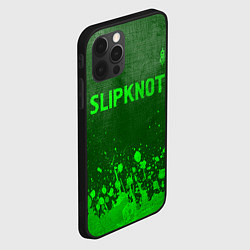 Чехол для iPhone 12 Pro Slipknot - green gradient посередине, цвет: 3D-черный — фото 2