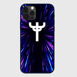 Чехол для iPhone 12 Pro Judas Priest neon energy, цвет: 3D-черный