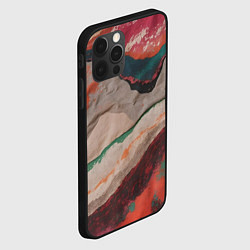 Чехол для iPhone 12 Pro Абстракция из бумаги и краски, цвет: 3D-черный — фото 2