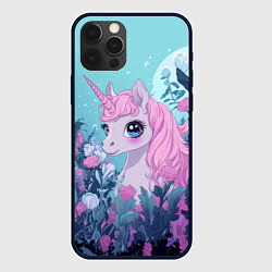 Чехол для iPhone 12 Pro Аниме единорожка, цвет: 3D-черный