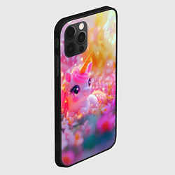 Чехол для iPhone 12 Pro Маленькая милая единорожка, цвет: 3D-черный — фото 2