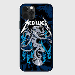 Чехол для iPhone 12 Pro Metallica - damn, цвет: 3D-черный