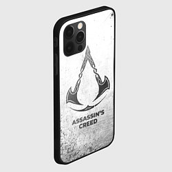 Чехол для iPhone 12 Pro Assassins Creed - white gradient, цвет: 3D-черный — фото 2