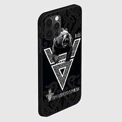 Чехол для iPhone 12 Pro Моя земля мои правила: медведь, цвет: 3D-черный — фото 2