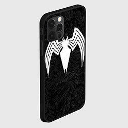 Чехол для iPhone 12 Pro Знак венома с текстурой симбиота, цвет: 3D-черный — фото 2