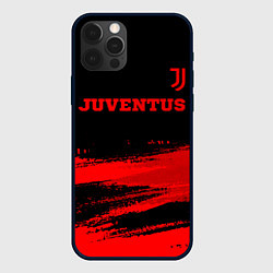 Чехол для iPhone 12 Pro Juventus - red gradient посередине, цвет: 3D-черный