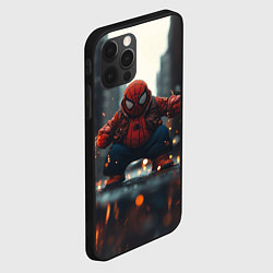 Чехол для iPhone 12 Pro Толстый злой человек-паук, цвет: 3D-черный — фото 2