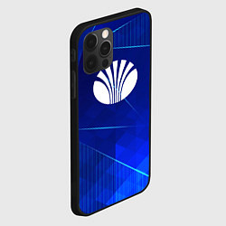 Чехол для iPhone 12 Pro Daewoo blue poly, цвет: 3D-черный — фото 2