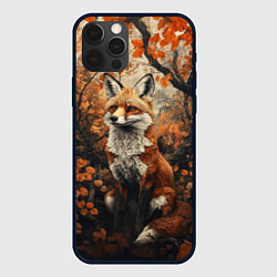 Чехол для iPhone 12 Pro Лис в лесной чаще, цвет: 3D-черный