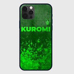 Чехол для iPhone 12 Pro Kuromi - green gradient посередине, цвет: 3D-черный