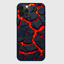 Чехол для iPhone 12 Pro Текущая в породе лава, цвет: 3D-черный