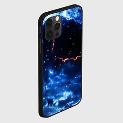 Чехол для iPhone 12 Pro Звезды и молнии в разломе плит, цвет: 3D-черный — фото 2