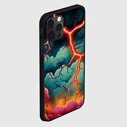 Чехол для iPhone 12 Pro Молнии в виде разлома, цвет: 3D-черный — фото 2