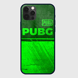 Чехол для iPhone 12 Pro PUBG - green gradient посередине, цвет: 3D-черный