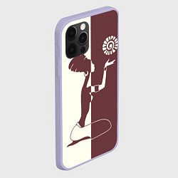 Чехол для iPhone 12 Pro Силуэт африканки, цвет: 3D-светло-сиреневый — фото 2