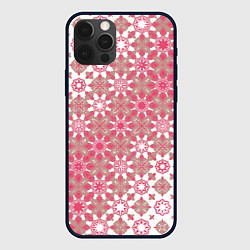 Чехол для iPhone 12 Pro Звездная россыпь-розовый, цвет: 3D-черный