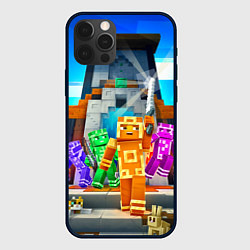 Чехол для iPhone 12 Pro Майнкрафт - искатели приключений, цвет: 3D-черный