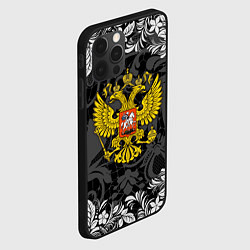 Чехол для iPhone 12 Pro Герб РФ, цвет: 3D-черный — фото 2