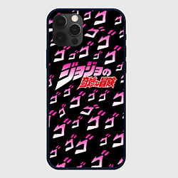 Чехол для iPhone 12 Pro JoJo bizarre adventure - logo, цвет: 3D-черный