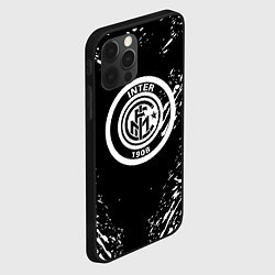 Чехол для iPhone 12 Pro Inter белые штрихи красок, цвет: 3D-черный — фото 2