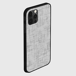 Чехол для iPhone 12 Pro Светлый серый текстурированный, цвет: 3D-черный — фото 2